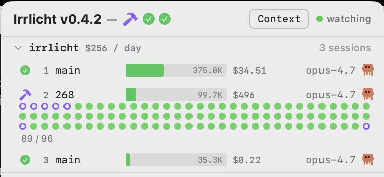 The macOS overlay reference design that v0.4.4 web dashboard now mirrors